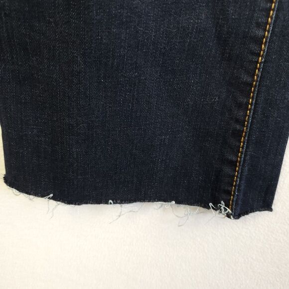 Old Navy Jeans Womens 8 Flirt Bootcut Raw Hem Blue Mid Rise Stretch Pants - Picture 9 of 16